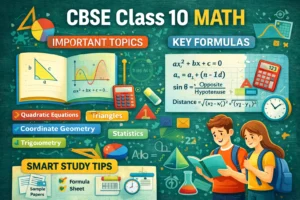 CBSE Class 10 Math Exam 2026: High-Weightage Topics, Key Formulas & Smart Prep Tips