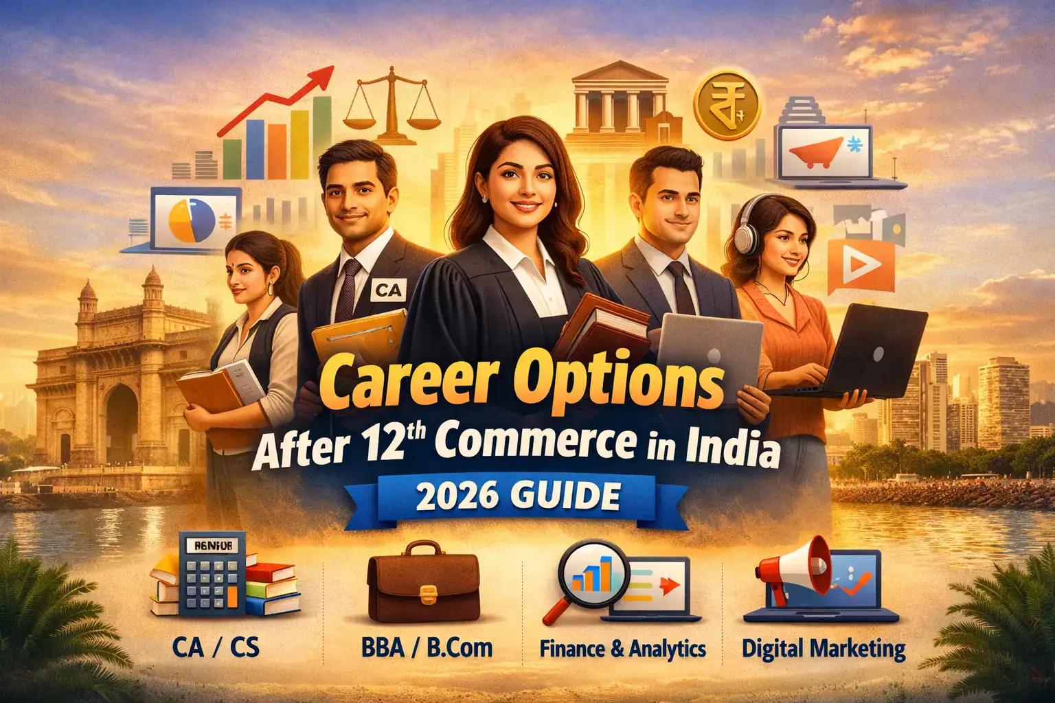 Career options after 12th commerce in India for 2026 with top courses and guidance.- GrowInJob