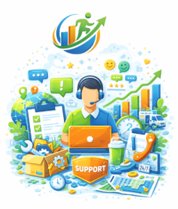 customer support careers with GrowInJob – inclusive professional job category illustration