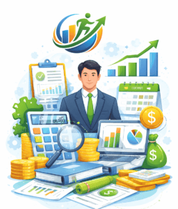 finance careers with GrowInJob – inclusive professional job category illustration