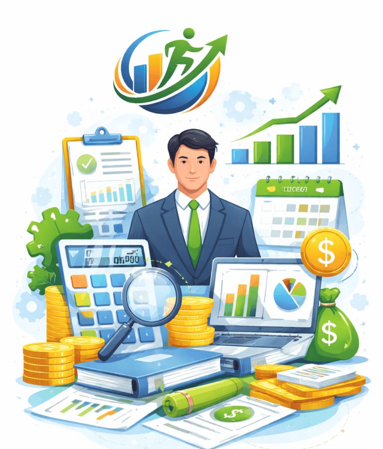 finance careers with GrowInJob – inclusive professional job category illustration