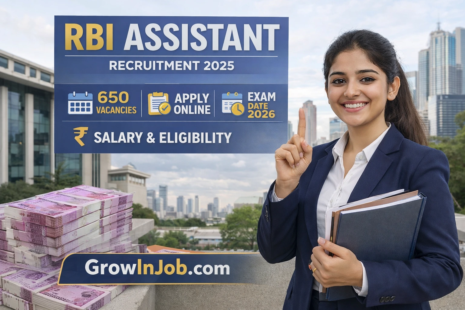 RBI Assistant Recruitment 2025 – Salary, Eligibility, Vacancies | GrowInJob