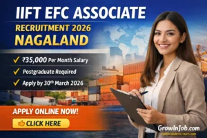 IIFT EFC Associate Recruitment 2026 Nagaland apply online ₹35000 salary postgraduate jobs