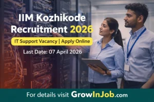 IIM Kozhikode Recruitment 2026 IT Support Vacancy Apply Online