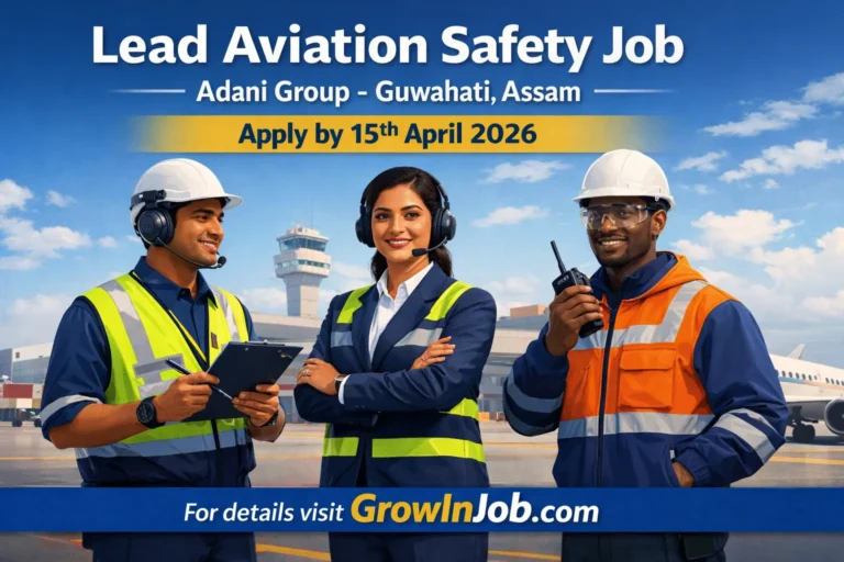 Lead Aviation Safety Job Adani Group Guwahati Airport Safety Career Opportunity Apply by 15 April 2026 GrowInJob