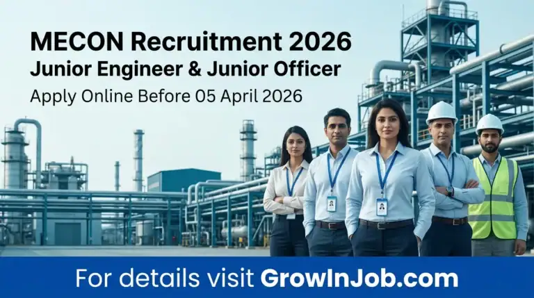 MECON Junior Engineer & Officer Recruitment 2026 for job seekers.