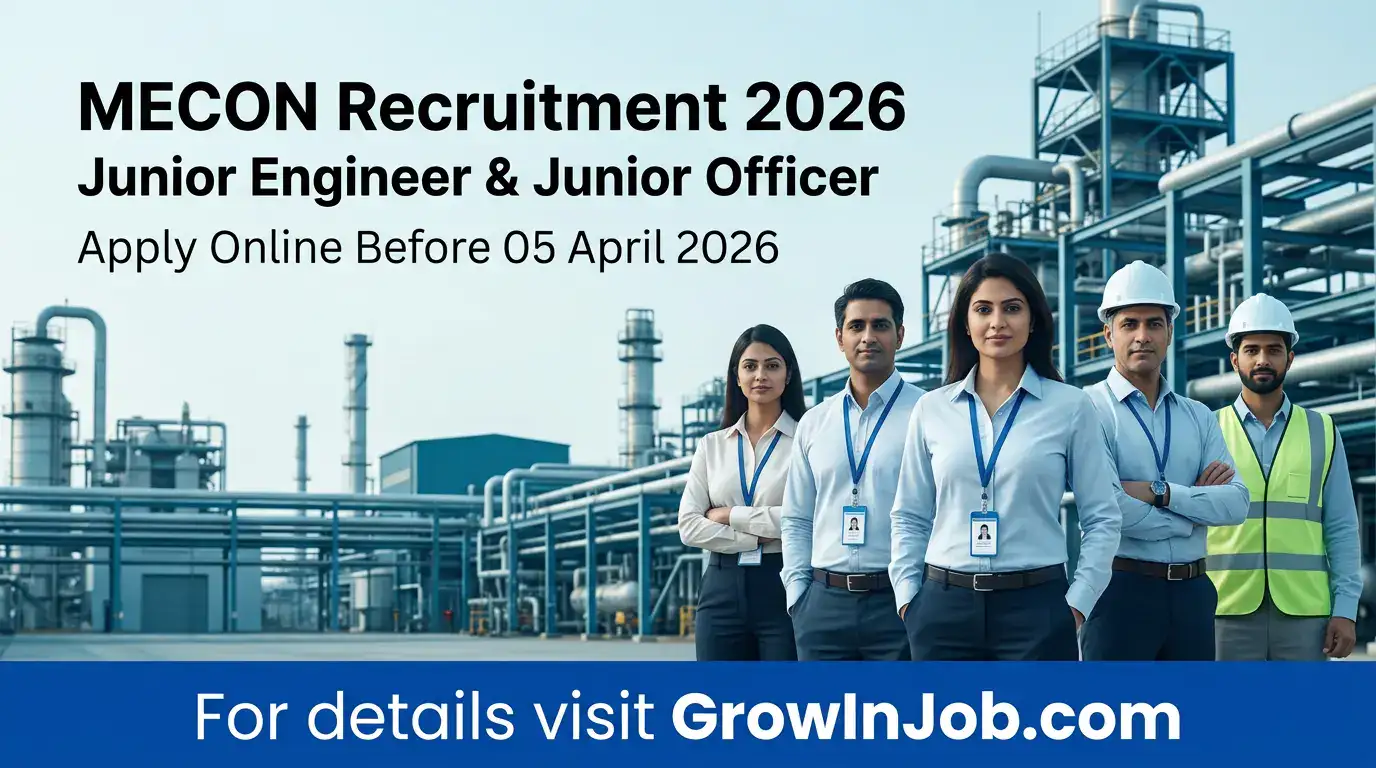 MECON Junior Engineer & Officer Recruitment 2026 for job seekers.