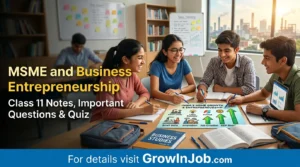 Class 11 students studying MSME and Business Entrepreneurship with notes, important questions and quiz for CBSE Business Studies