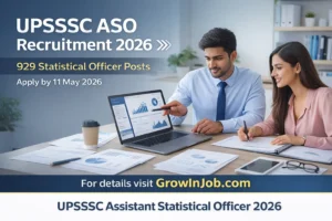 UPSSSC Assistant Statistical Officer Recruitment 2026 929 posts statistics job exam preparation GrowInJob