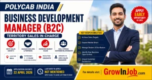 Apply for the Business Development Manager (B2C) Job at Polycab India. Check eligibility, salary insight, and apply online today.