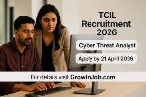 TCIL Recruitment 2026 Cyber Threat Analyst vacancy with salary 65000 per month apply before 21 April 2026 GrowInJob