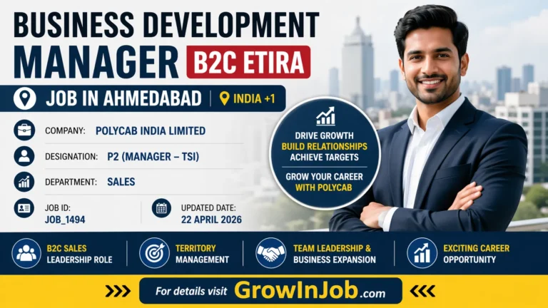Business Development Manager B2C ETIRA job in Ahmedabad at Polycab India Limited – Apply online