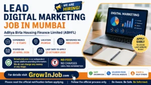 Lead Digital Marketing Job in Mumbai at ABHFL Aditya Birla Housing Finance Limited Apply Online