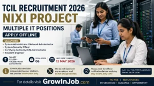 TCIL Recruitment 2026 NIXI Project IT jobs with Indian professionals working in server room environment
