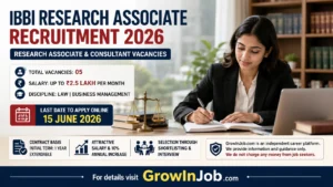 IBBI Research Associate Recruitment 2026 featured image showing Research Associate and Consultant vacancies in Law and Business Management with salary up to ₹2.5 lakh and application deadline of 15 June 2026