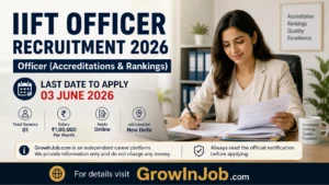 IIFT Officer Recruitment 2026 featured image for Officer Accreditations and Rankings post with salary, last date, and application details