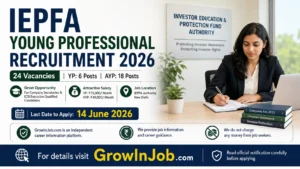 IEPFA Young Professional Recruitment 2026 featured image showing 24 vacancies for Young Professional and Assistant Young Professional posts in New Delhi with application deadline 14 June 2026.