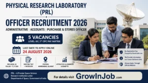 Physical Research Laboratory (PRL) Officer Recruitment 2026 | 5 Administrative, Accounts & Purchase Officer Posts | Apply Online