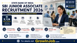SBI Junior Associate Recruitment 2026 with 9,124 total vacancies